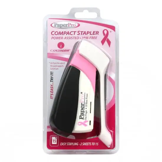 Bostitch inCOURAGE&trade; 20 Compact Stapler, Pink Ribbon {4}