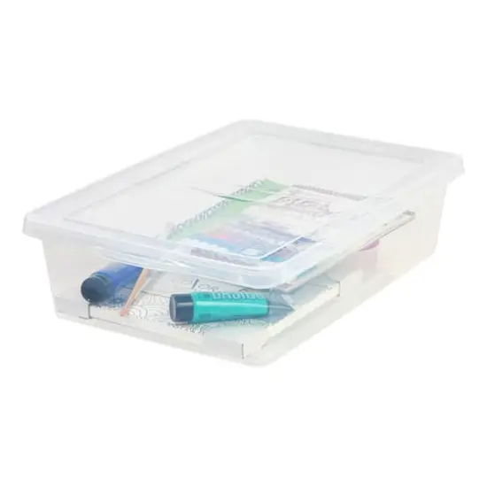 Iris&reg; Clear 28 Qt Storage Box, 10 Pack {5}