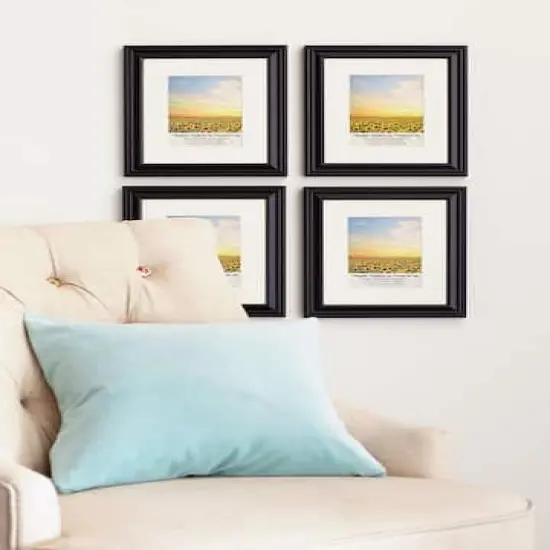 4 Pack Lifestyles 5" x 7" Black Frame with Mat by Studio D&eacute;cor&reg; {5}