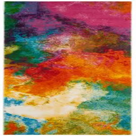 Water Color Splash 2'-2" X 6' Area Rug {5}