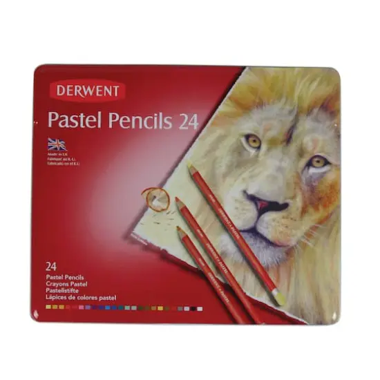 Derwent&reg; Pastel Pencil 24 Color Tin Set {3}