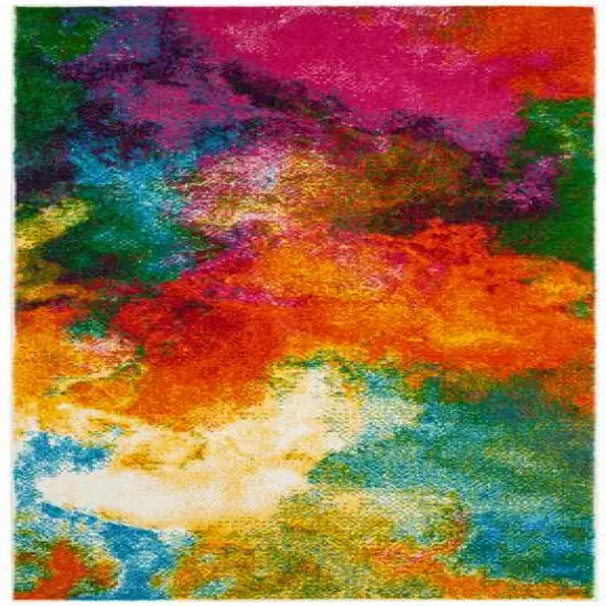 Water Color Splash 2'-2" X 4' Area Rug {5}