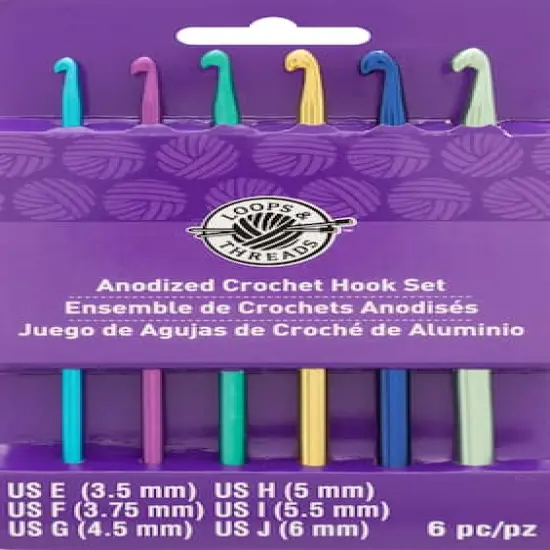Anodized Crochet Hook Set by Loops & Threads&reg;, E-J {5}