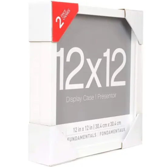 2 Pack Fundamentals 12" x 12" White Shadow Boxes by Studio D&eacute;cor&reg; {4}