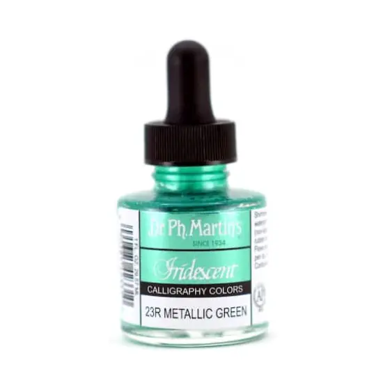 Dr. Ph. Martin's&reg; Iridescent Calligraphy Color Ink 23R Metallic Green {1}