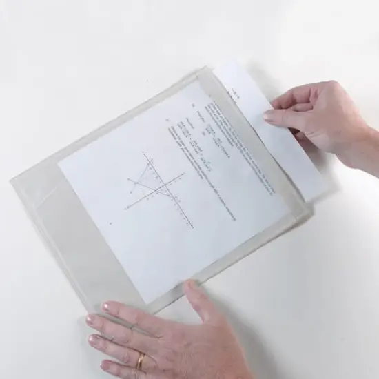 Ashley Productions 9.5" x 12" Clear Document Pockets, 3 Packs {3}