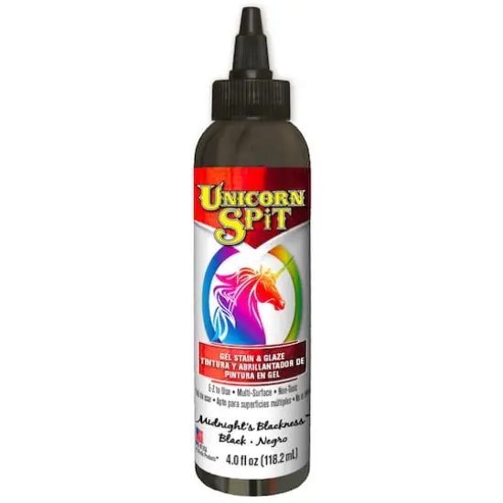 Unicorn SPiT&reg; Gel Stain & Glaze, 4oz. Midnight's Blackness {1}
