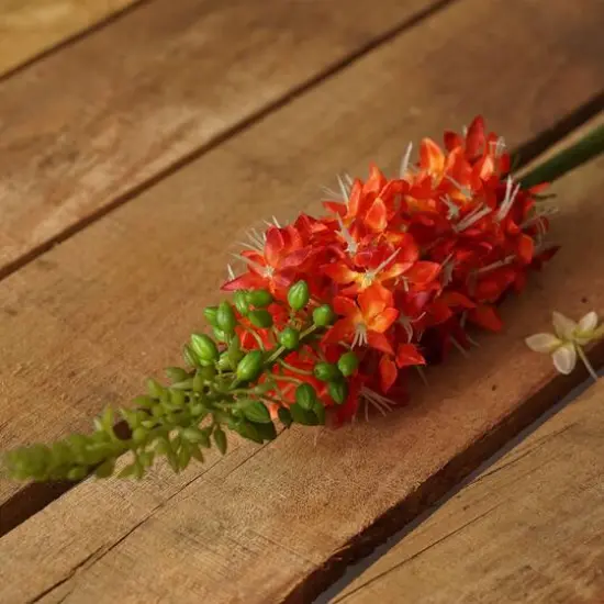 Orange and Red Foxtail Floral Crafting Stem {4}