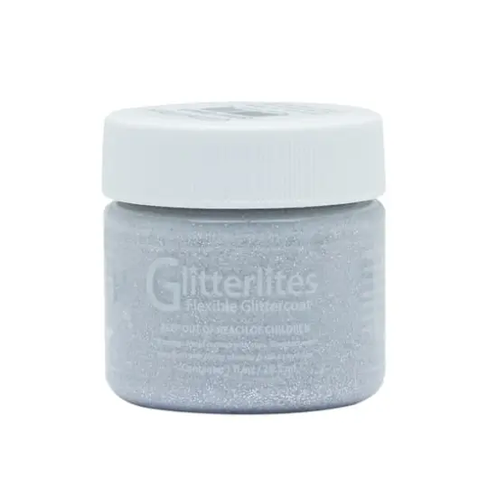 Angelus&reg; Glitterlites Flexible Glittercoat Silver Spark {1}