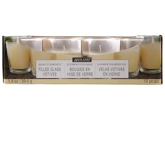 12 Ivory Glass Votive Candles By Ashland&reg; Basic Elements&trade; {4}