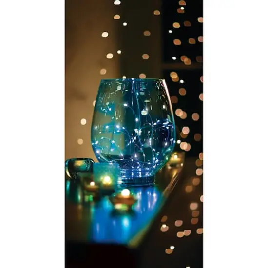 40ct. Blue Silver Wire LED String Lights by Ashland&reg; {5}