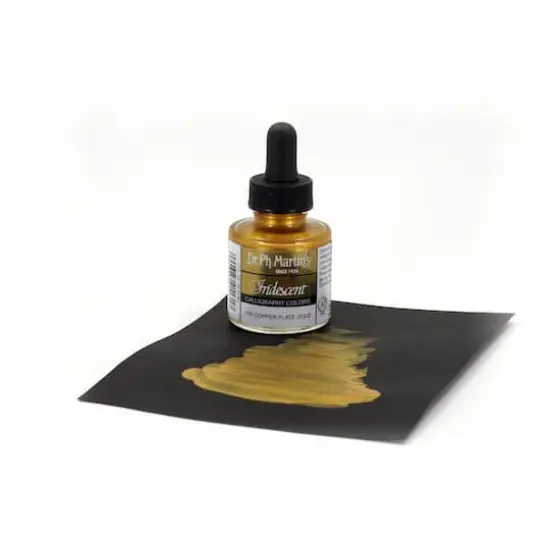 Dr. Ph. Martin's&reg; Iridescent Calligraphy Color Ink 11R Copper Plate Gold {4}