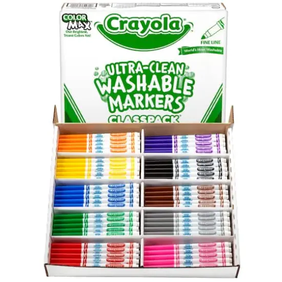 Crayola&reg; Classpack&reg; Ultra-Clean Fine Line Markers, Pack of 200 {1}