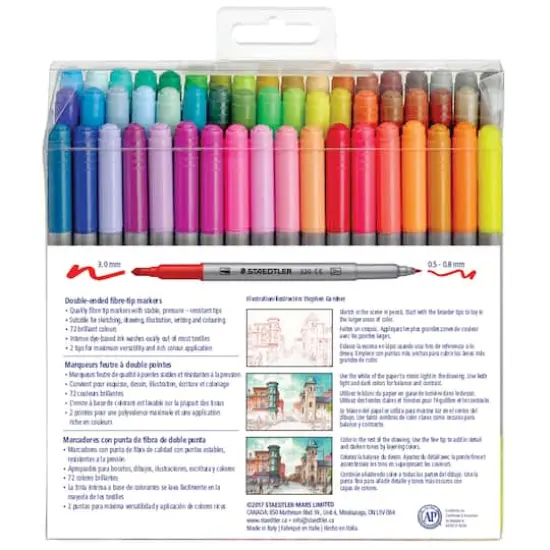 Staedtler&reg; Duo Fiber-Tip Pens {6}