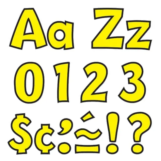 Trend Enterprises® 4" Playful English/Spanish Combination Ready Letters®, 6 Packs Lemon {5}
