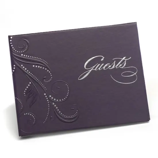 Hortense B. Hewitt Co. Purple Swirl Dots Guest Book {1}
