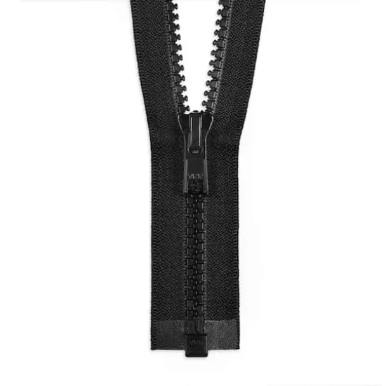 YKK 30" Black #5 Plastic Vislon Open End Zipper {1}