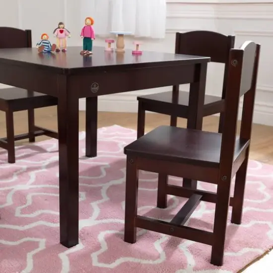 KidKraft Espresso Farmhouse Table & 4 Chair Set {5}
