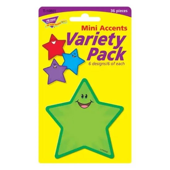 Stars Mini Accents Variety Pack, 36 Per Pack, 6 Packs {3}