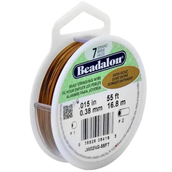 Beadalon&reg; 0.38mm Satin Gold 7 Strand Bead Stringing Wire {1}