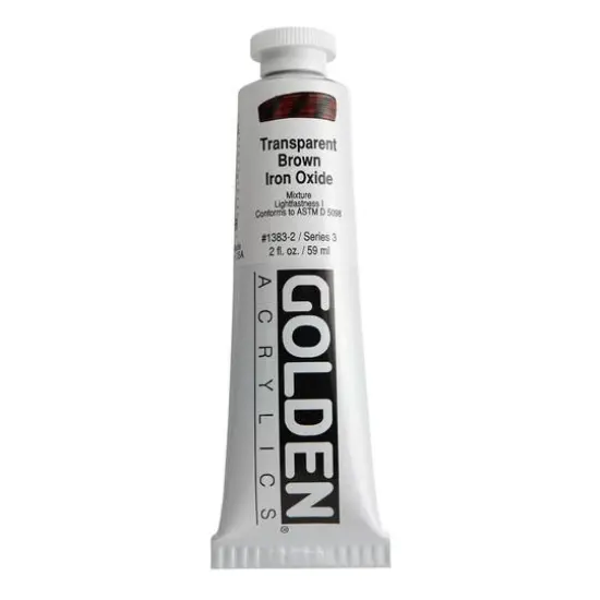 Golden&reg; 2oz. Heavy Body Acrylic Paint Transparent Brown Iron Oxide {1}
