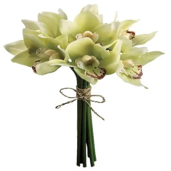 White & Green Cymbidium Bouquet {1}