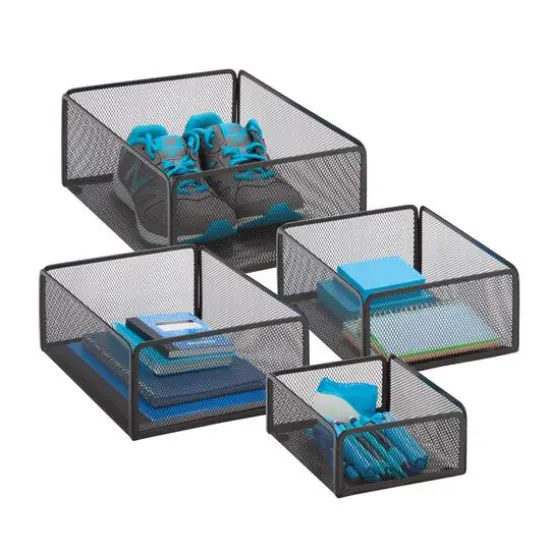 Honey Can Do Black eXcessory Basket Set, 4 Pieces {3}