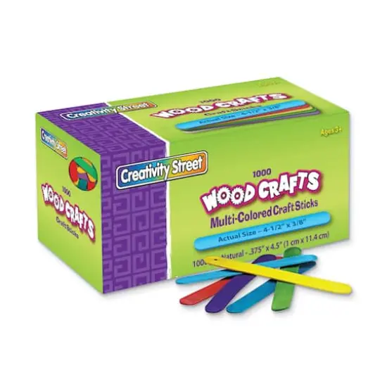 Creativity Street&reg; Bright Hues Wood Crafts Sticks, Pack of 1000 {1}