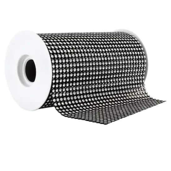 6" Bling Ribbon Wrap by Celebrate It&reg; Occasions&trade; Black and Silver {1}