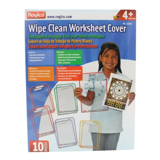 Wipe Clean Worksheet Covers, Pack of 10 {1}