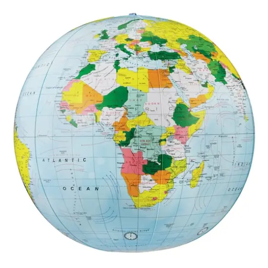 Light Blue Political Inflate-a-Globes, 16" {1}