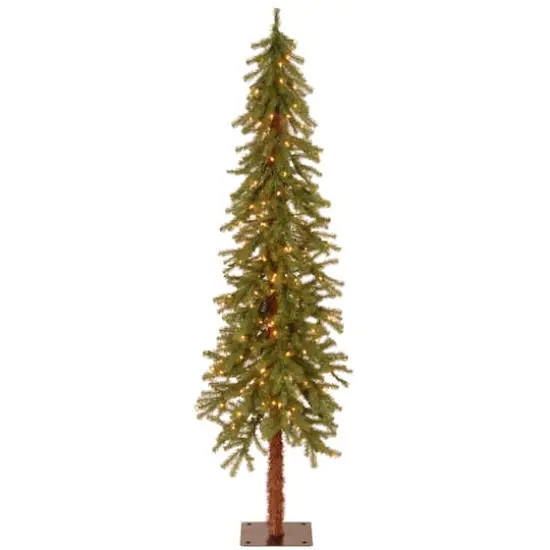 6 ft. Pre-Lit Hickory Cedar Artificial Christmas Tree, Clear Lights {1}