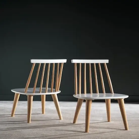 Burris Side Chair Set of 2 in Natural & White {3}
