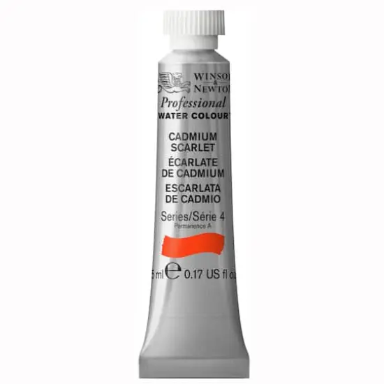 Winsor & Newton&reg; Professional Water Colour&trade; Paint, 5mL Cadmium Scarlet {1}