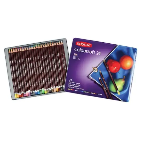 Derwent&reg; Coloursoft Pencil 24 Color Tin Set {1}
