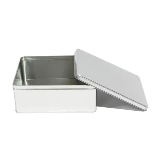 Medium Square Silver Tin Container By Celebrate It&trade; {1}