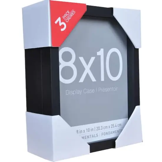 3 Pack Fundamentals 8" x 10" Black Shadow Boxes by Studio D&eacute;cor&reg; {1}