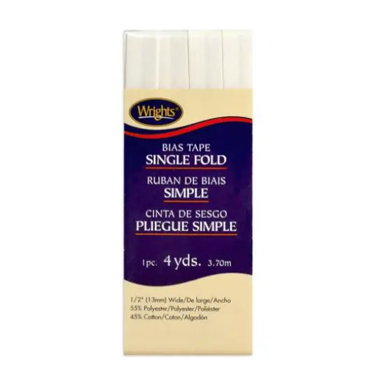 1/2" Oyster Single Fold Bias Tape - 4 Yards {1}