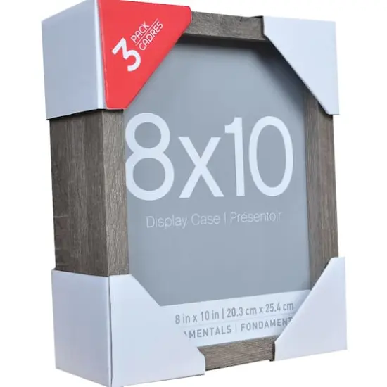 3 Pack Fundamentals 8" x 10" Gray Shadow Boxes by Studio D&eacute;cor&reg; {3}