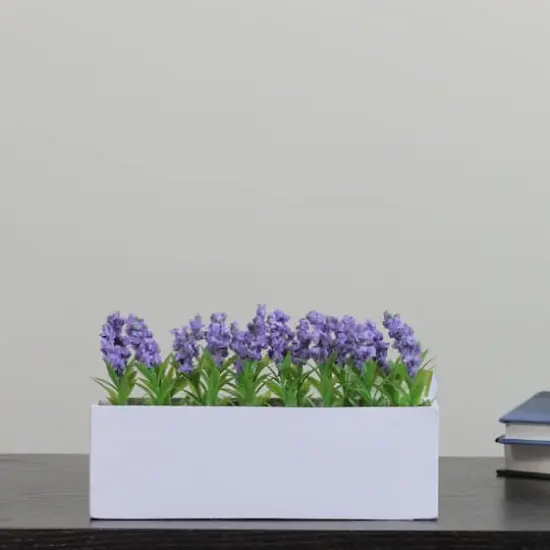 4" Artificial Purple Flowering Lavender Plant Decoration {4}