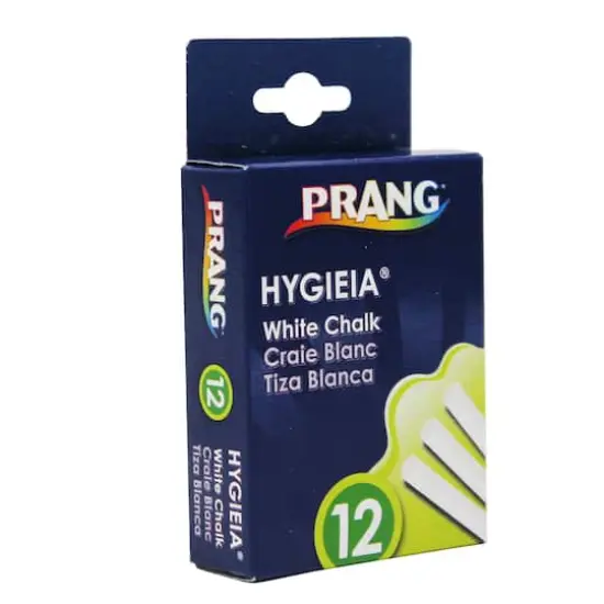 Prang&reg; Hygieia&reg; Dustless Board Chalk, White, 12 Per Pack, Set of 36 Packs {1}