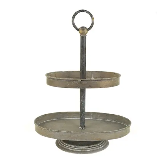 Hello Honey&reg; Zinc 2-Tier Metal Tray {1}