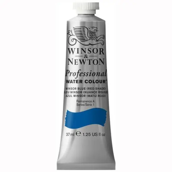 Winsor & Newton&reg; Professional Water Colour&trade; Paint Tube, 37mL Winsor Blue (Red Shade) {1}