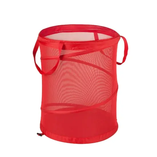 Honey Can Do 23.5" Red Large Mesh Pop Open Hamper  {1}