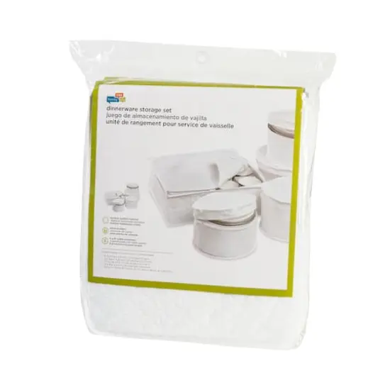 Honey Can Do White Dinnerware Storage Set, 5 Pieces {4}