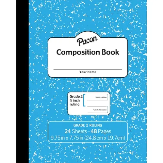 Pacon&reg; Grade 2 Blue Marble Soft Cover Composition Book, Pack of 24 {1}