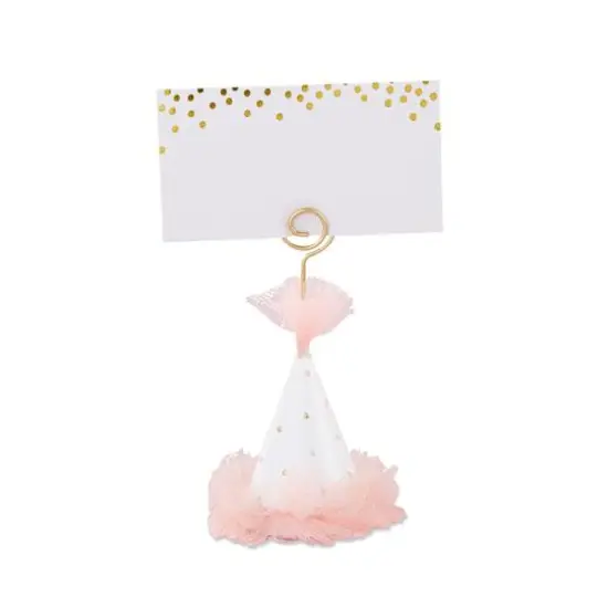 Kate Aspen&reg; Pink Party Hat Place Card Holder, Set of 12 {1}