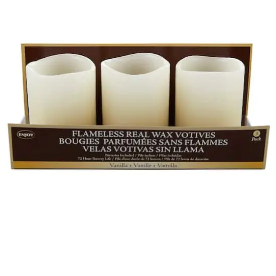 Flameless Real Wax Votives, Vanilla {4}