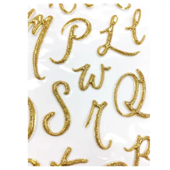Gold Glitter Puffy Alphabet Stickers by Recollections&trade; {6}