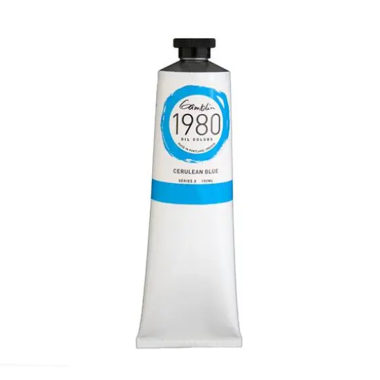 Gamblin 1980 Oil Color, 150ml Cerulean Blue {1}